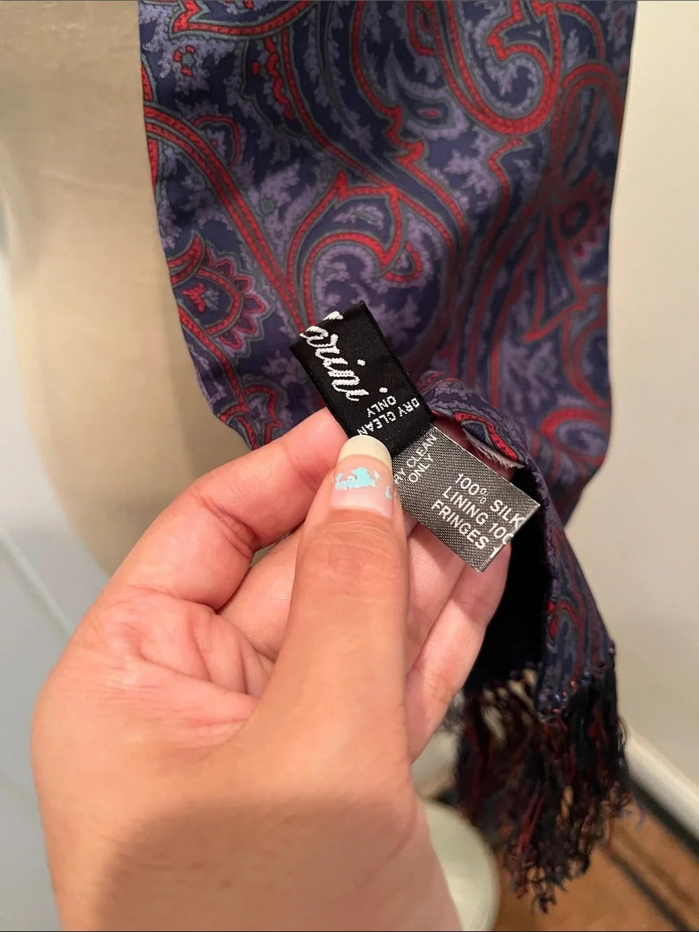 Saldarini Silk Fringe Scarf